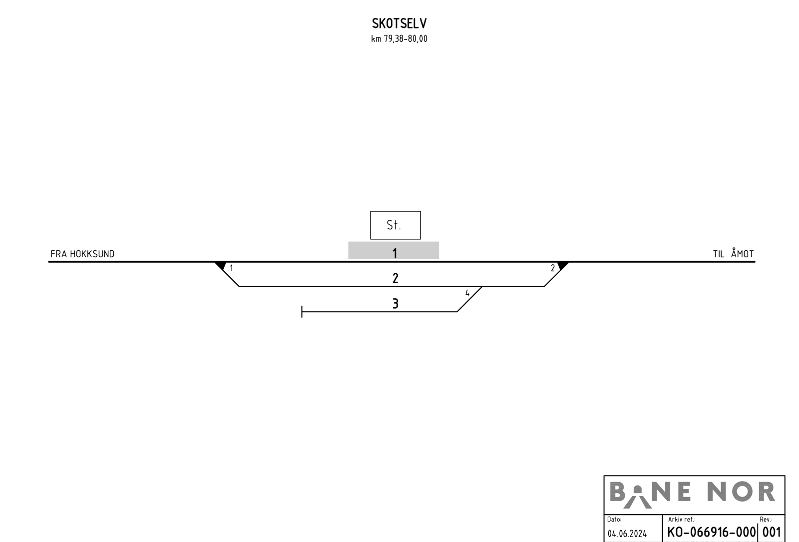 Track plan for Skotselv stasjon