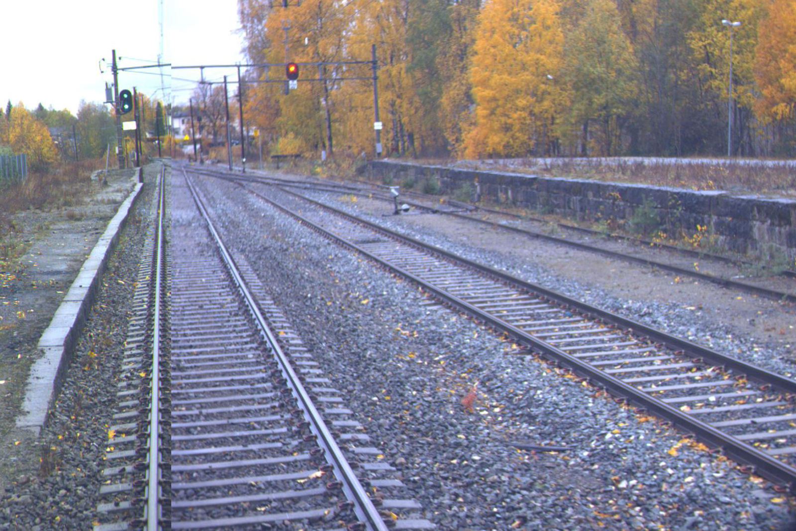 Tracks at Hval station