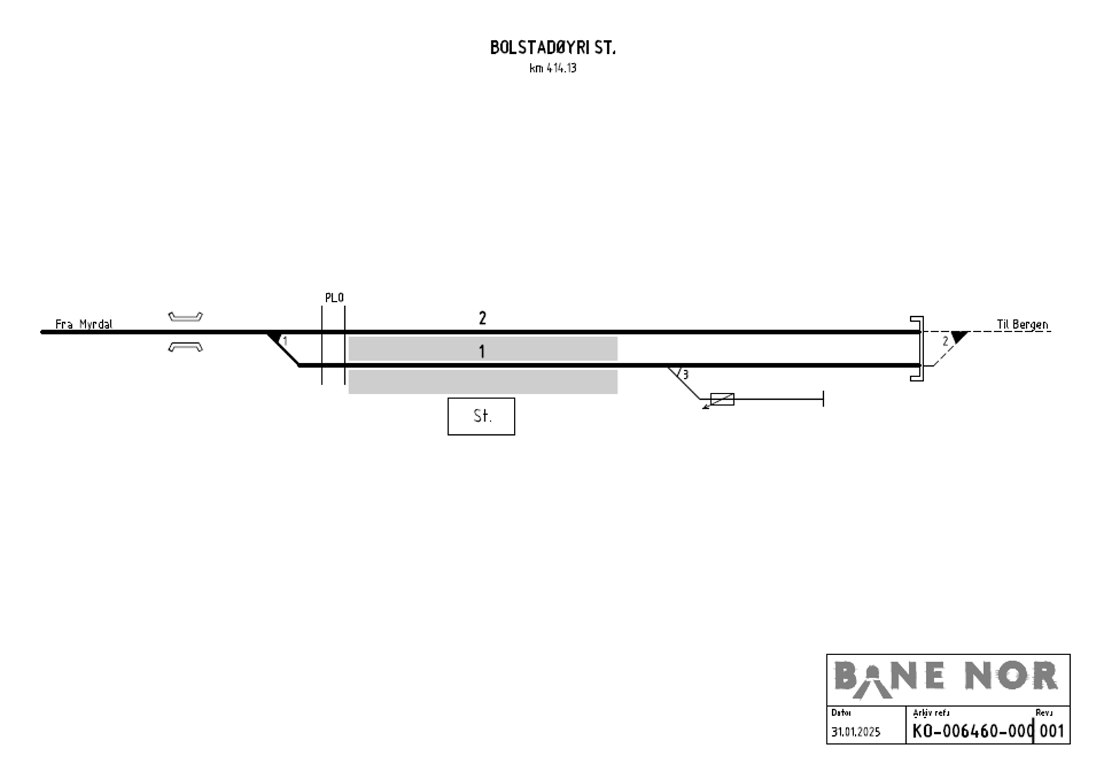 Sporplan Bolstadøyri stasjon