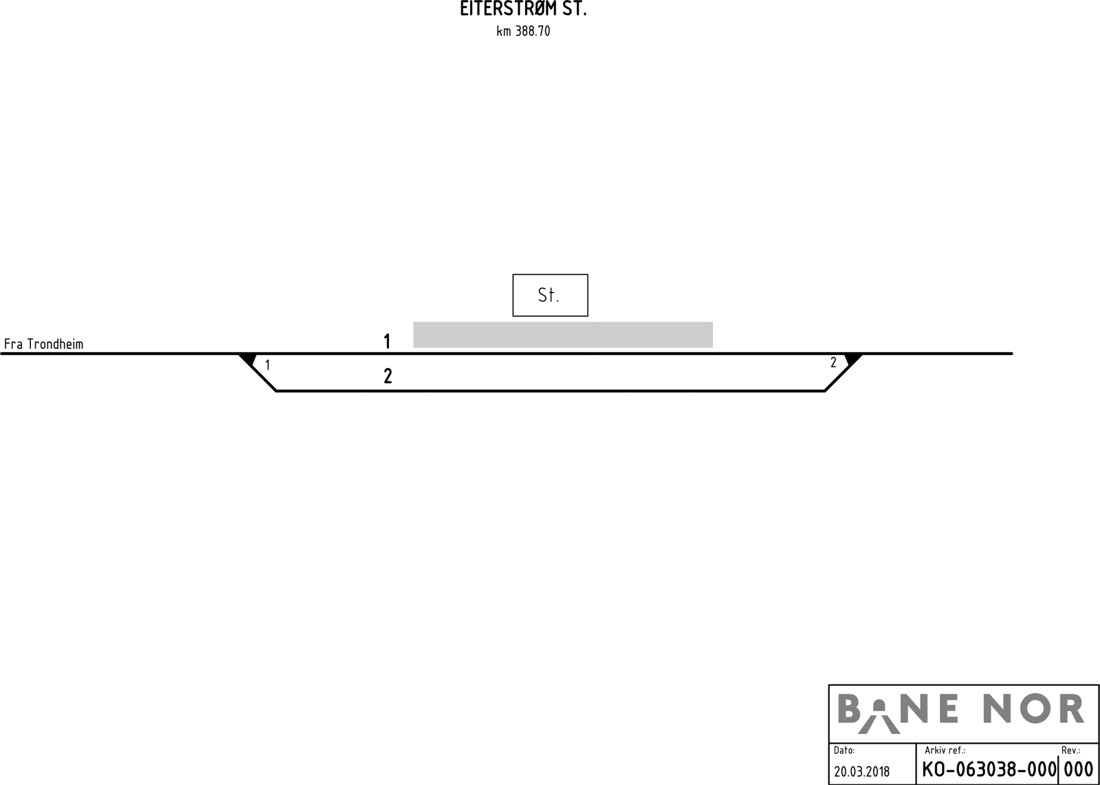 Track plan Eiterstraum station