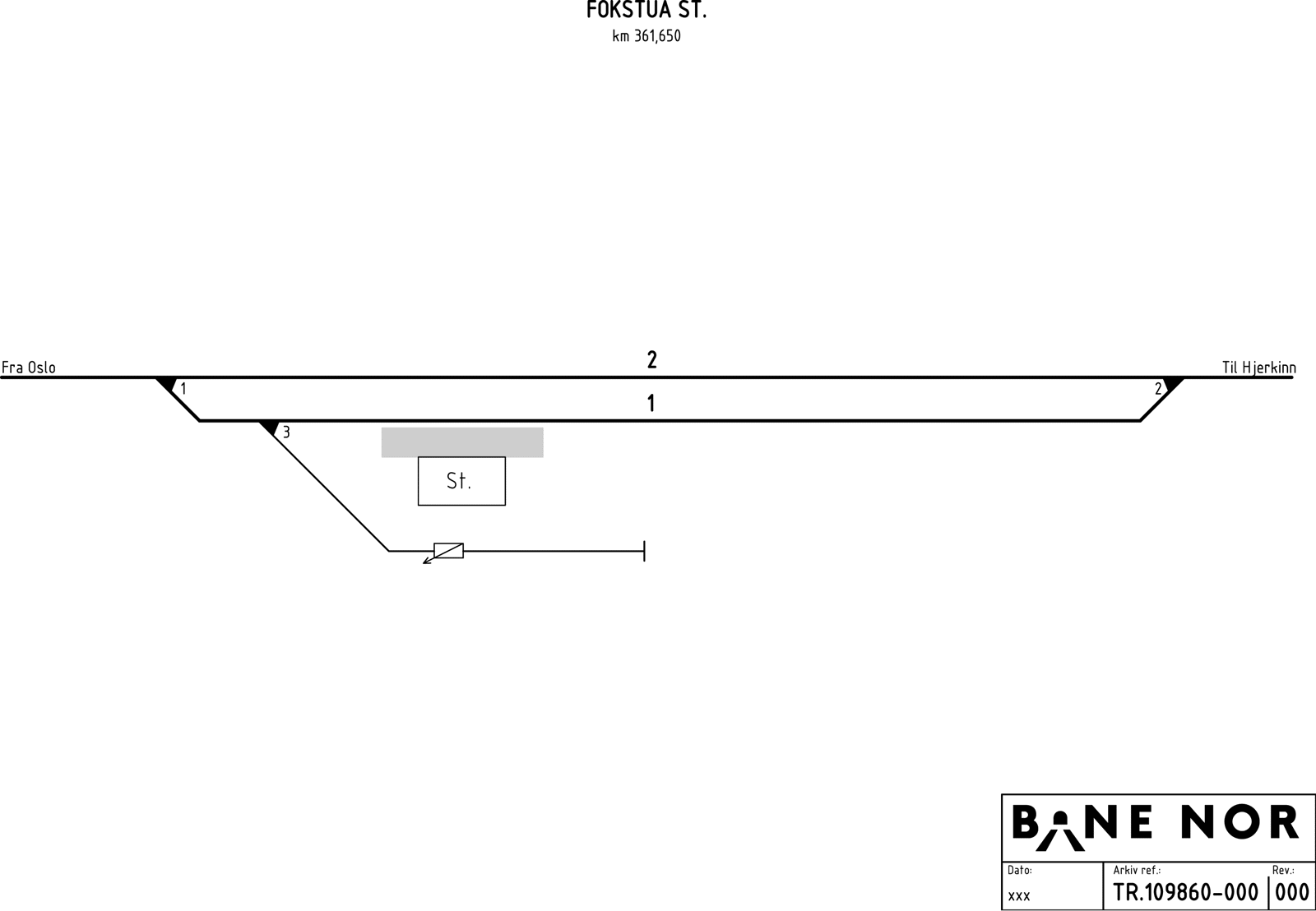 Track plan Fokstua station
