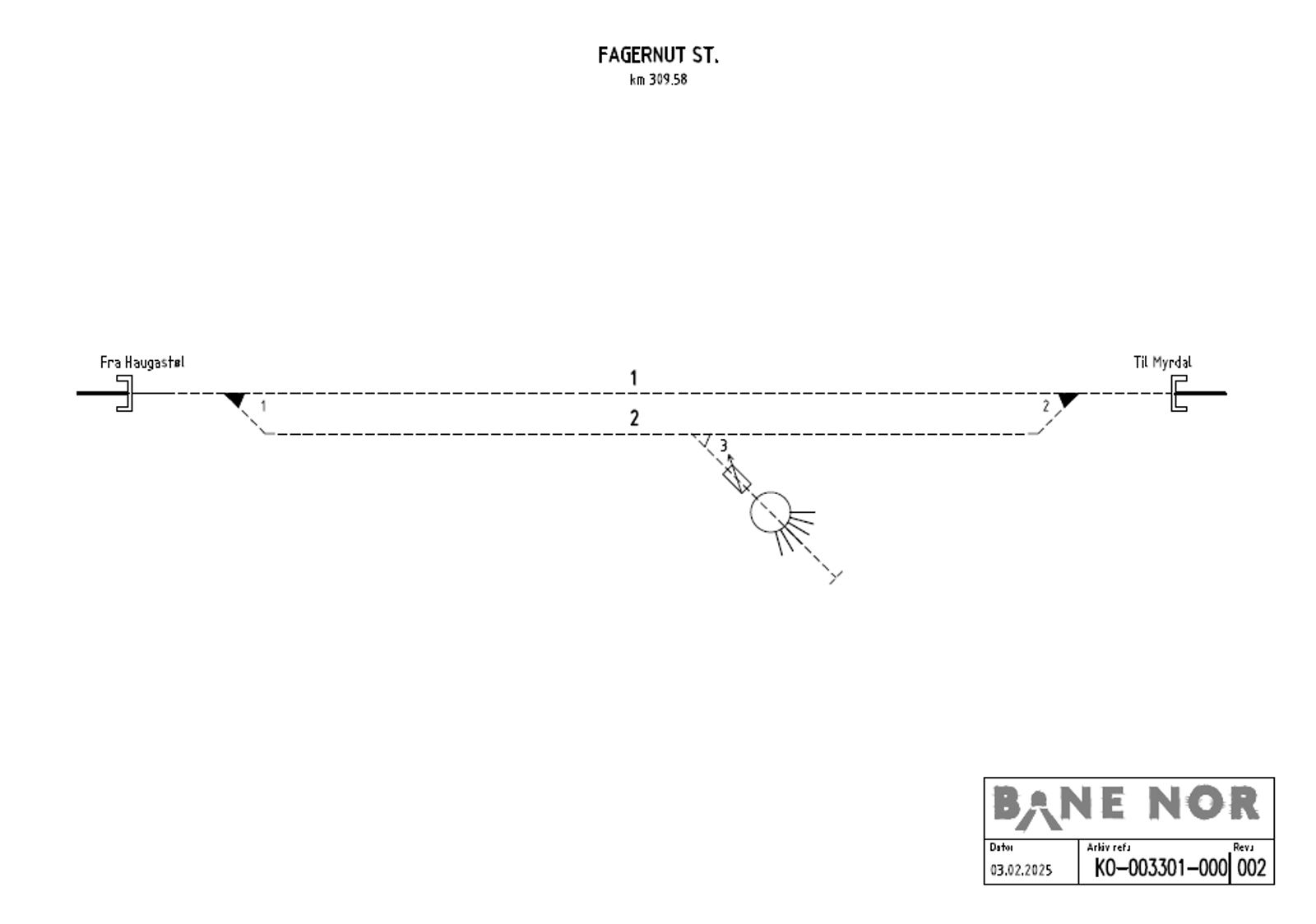 Track plan Fagernut station