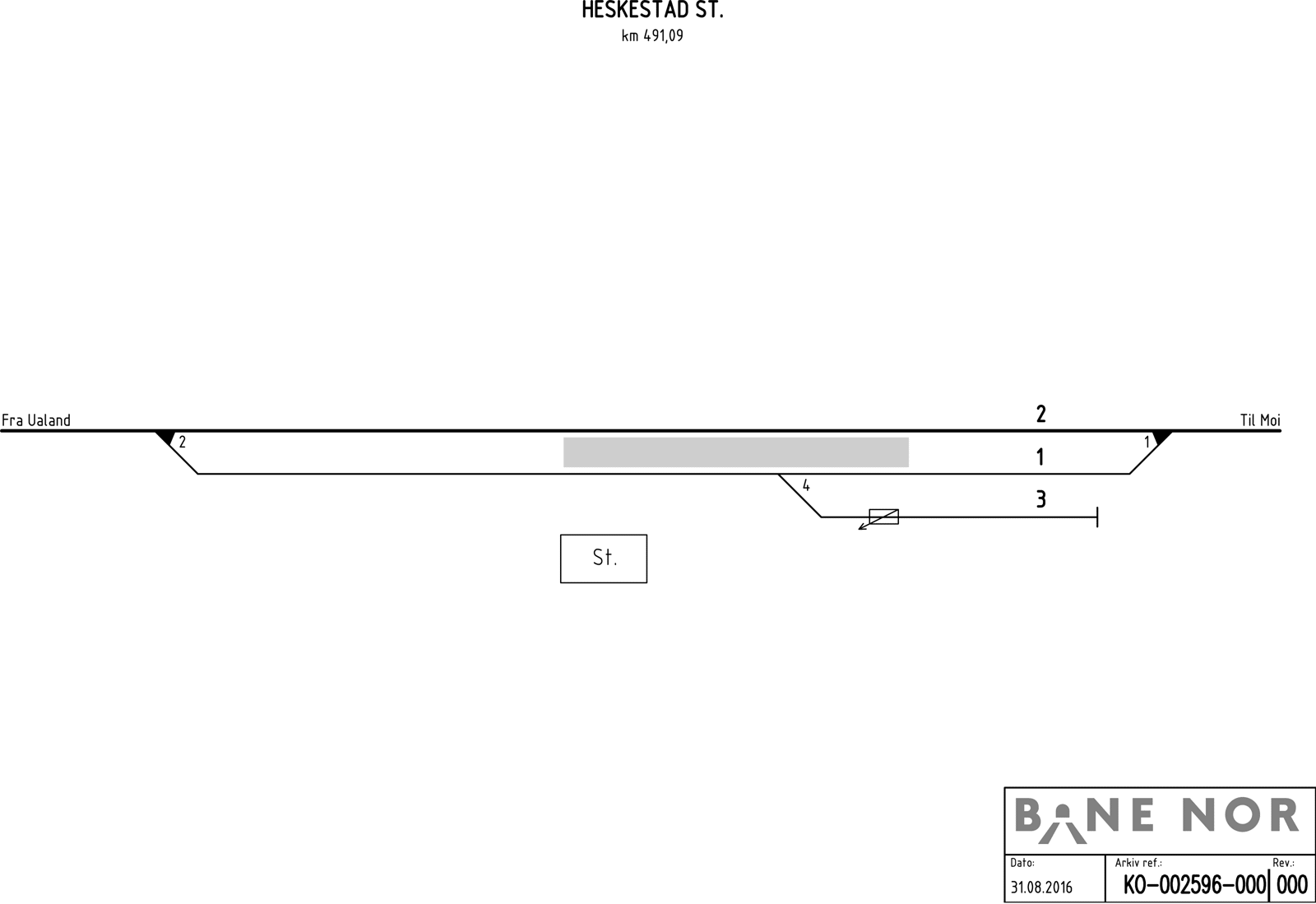 Track plan Heskestad station