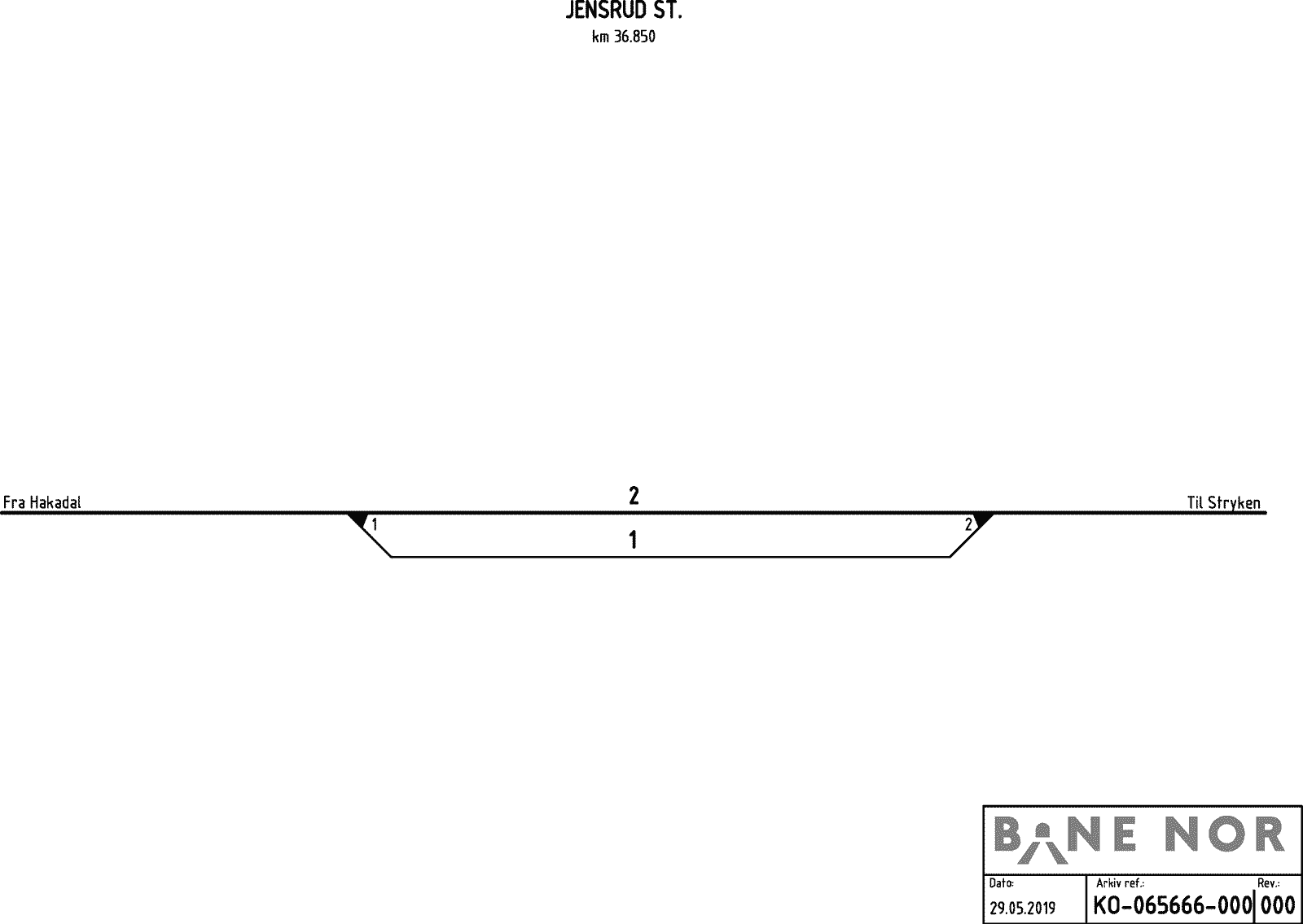 Track plan Jensrud station