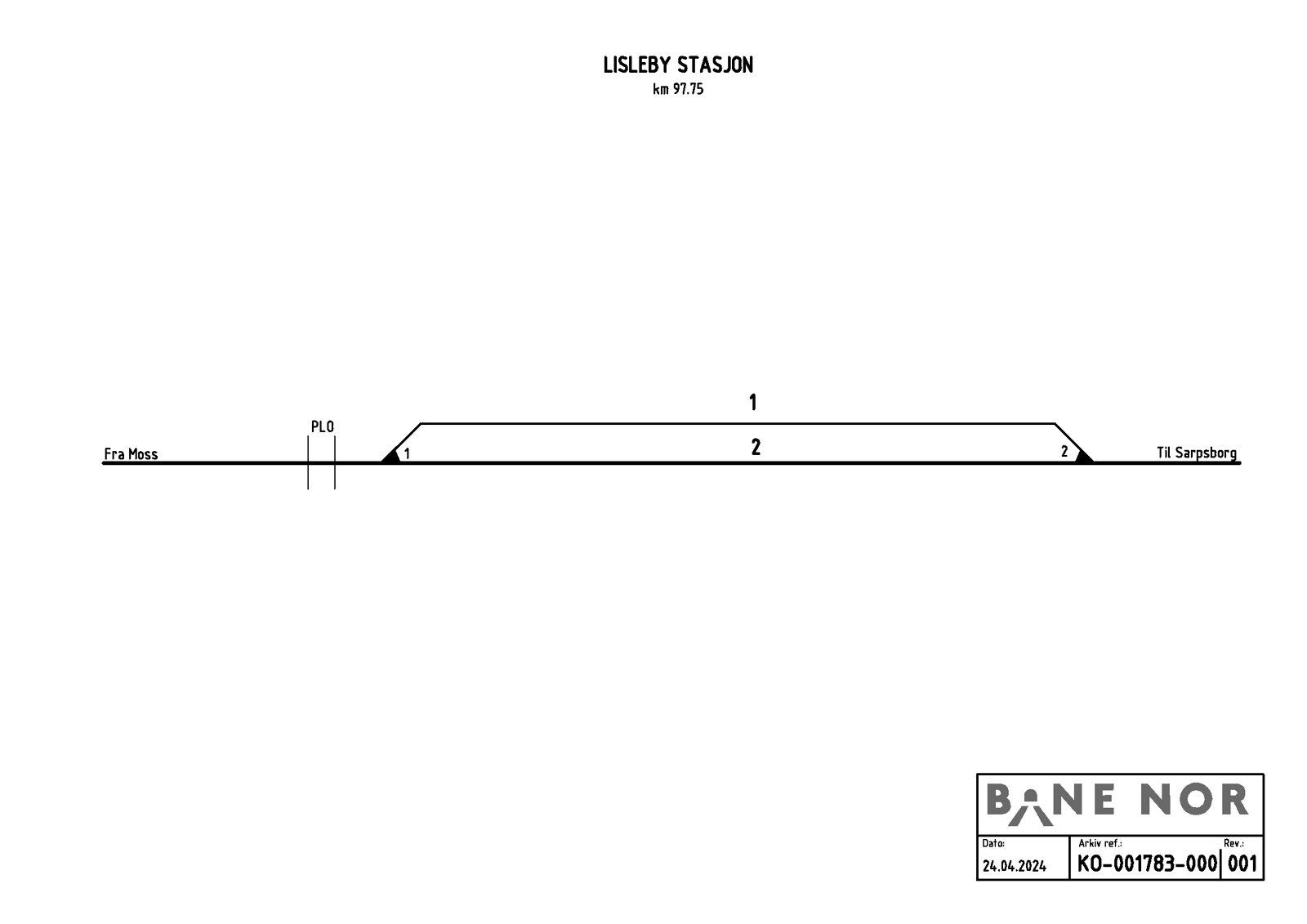 Track plan Lisleby station