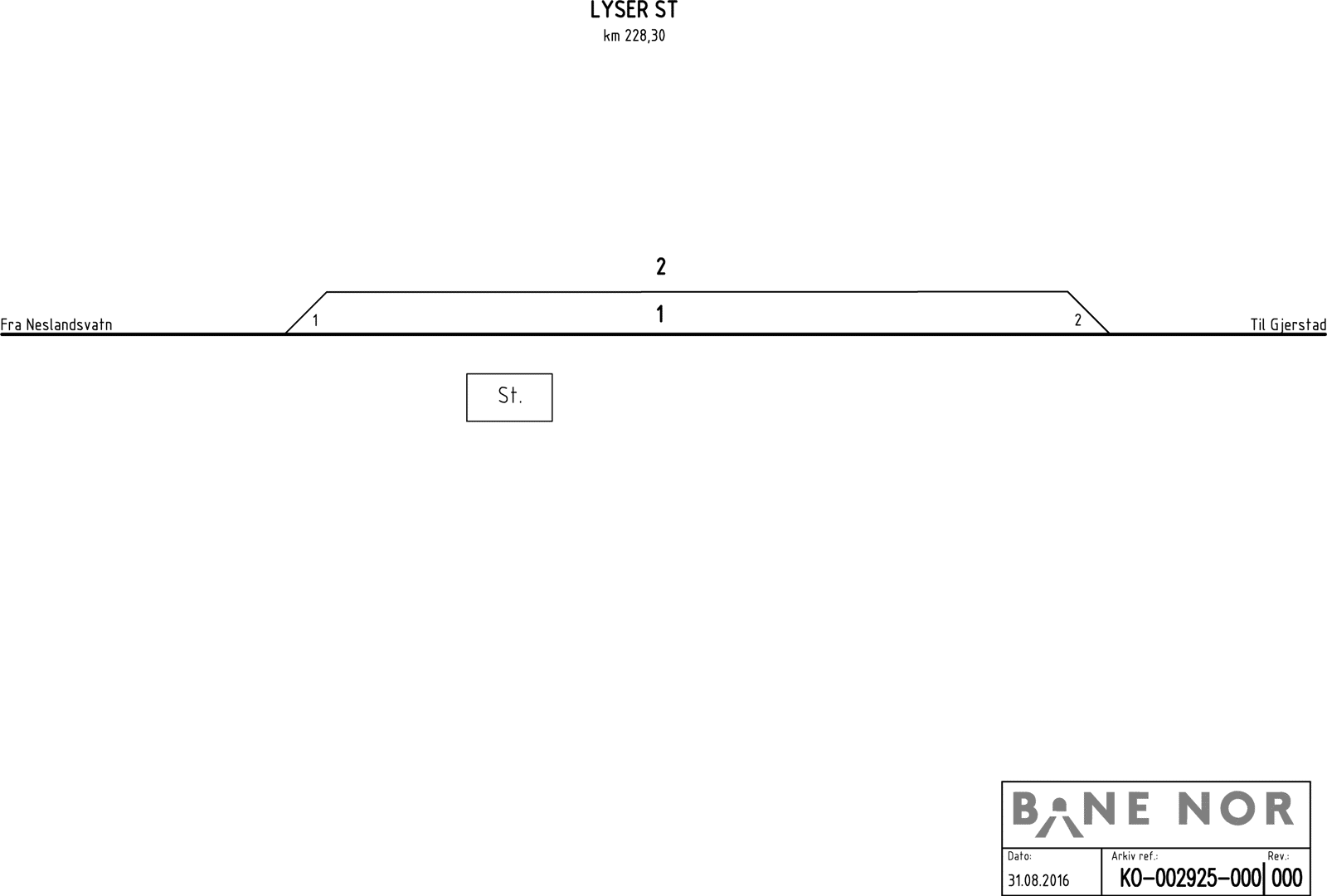 Track plan Lyser station