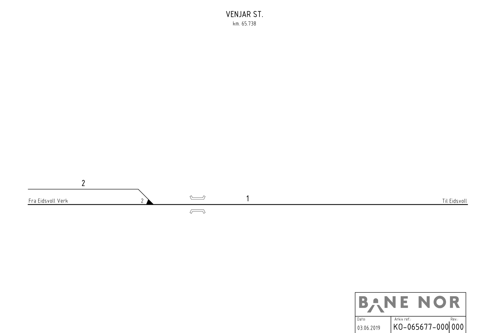 Track plan Venjar station
