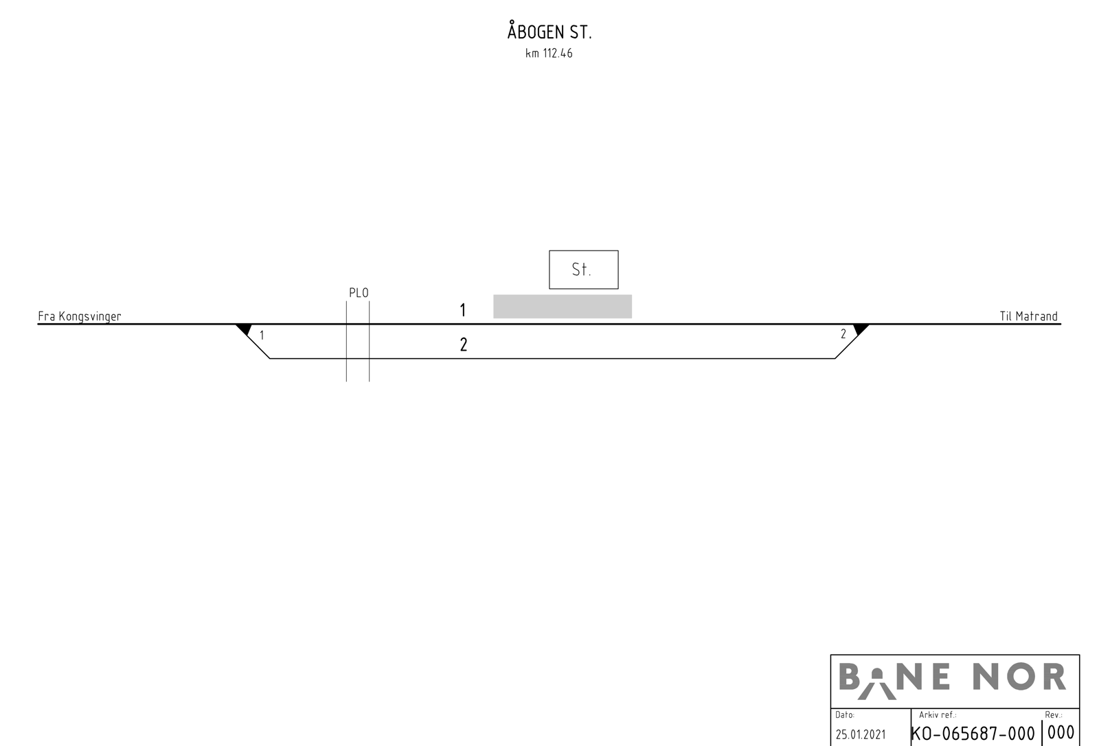 Track plan Åbogen station