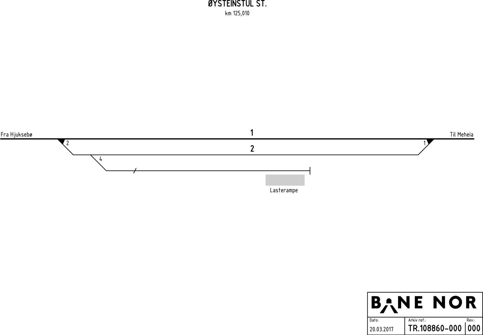Track plan Øysteinstul station
