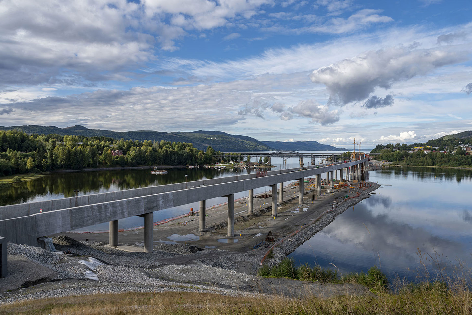 Minnevika brua er under utbygging