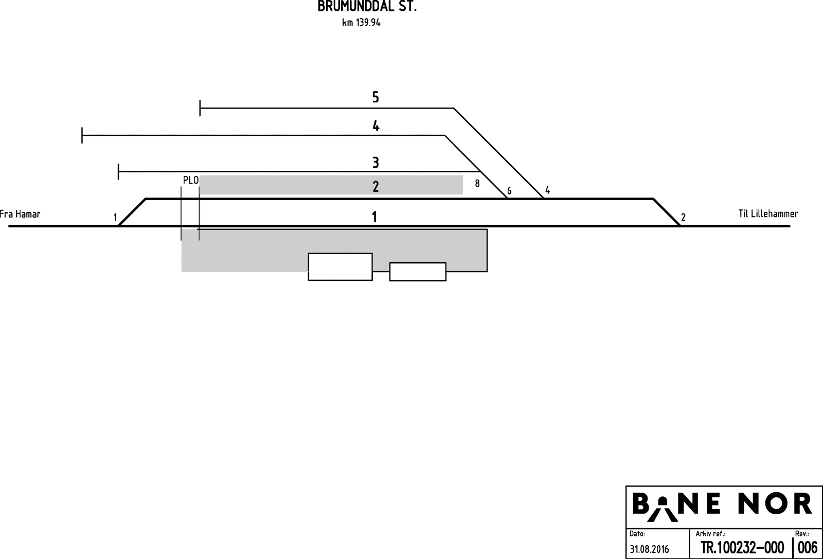 Sporplan Brumunddal stasjon