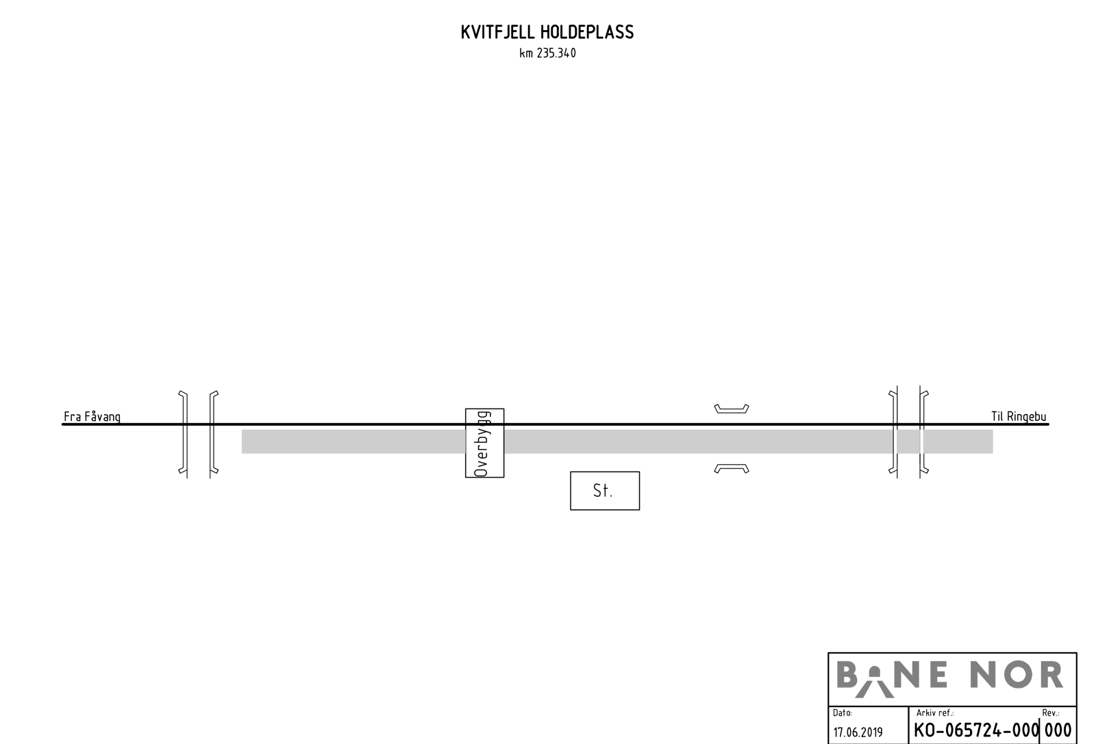 Sporplan for Kvitfjell stasjon