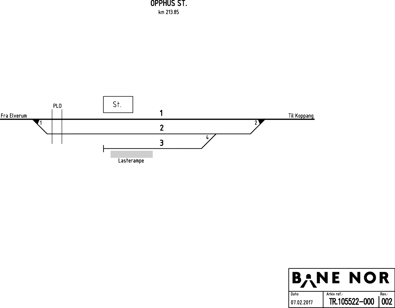 Sporplan Opphus stasjon